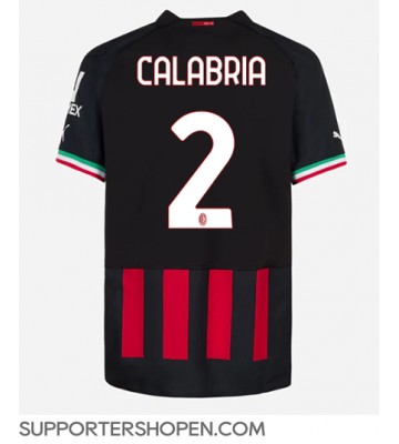 AC Milan Davide Calabria #2 Hemma Matchtröja 2022-23 Kortärmad